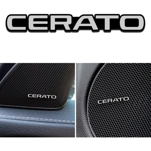 3D Car Speaker stereo aluminum badge emblem Sticker for KIA Cerato k3 Cerato 2 Cerato 3 2011 2018 2019 Car Accessories Styling