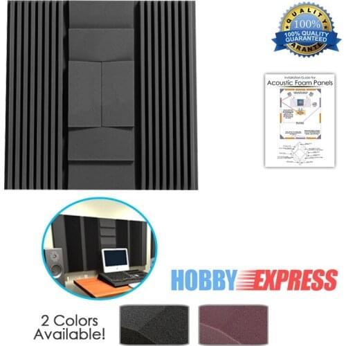 Arrowzoom 8 pcs Set Acoustic Wall Insulation Studio Soundproof Sound Absorption Foam 35.4 * 35.4 * 2.9" 2 Colors KK1050