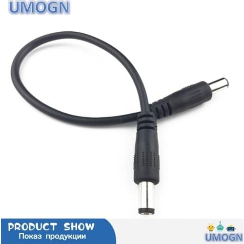 Adapter Connector Cable DC Power Plug 5.5 x 2.1mm Male To 5.5 x 2.1mm Male Adapter Connector Cable