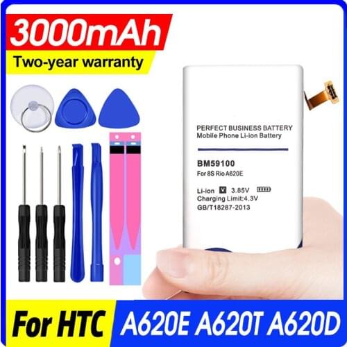 Battery replacement for HTC 8S A620E A620T A620D BM59100 3000mAh