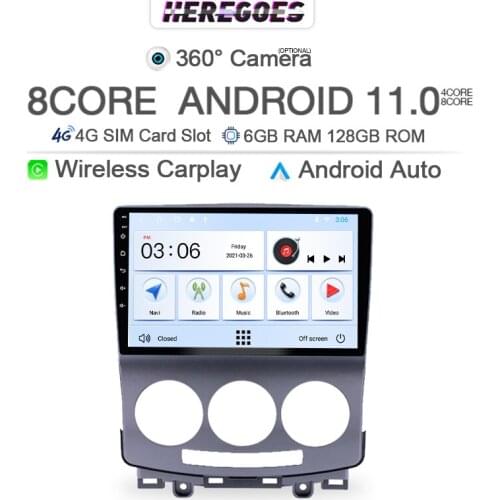 Carplay 2Din Android 10.0 Car DVD Player For Mazda 5 Mazda5 2005 2006 2007 2010 360 Panoramic Camera 4G LTE GPS Radio 2 din Wifi