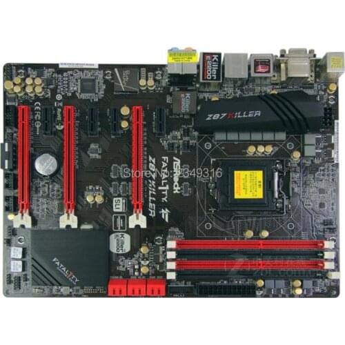 Used original slot LGA1150 Z87 motherboard for ASRock Fatal1ty Z87 Killer desktop board USB3.0 SATA3 DDR3