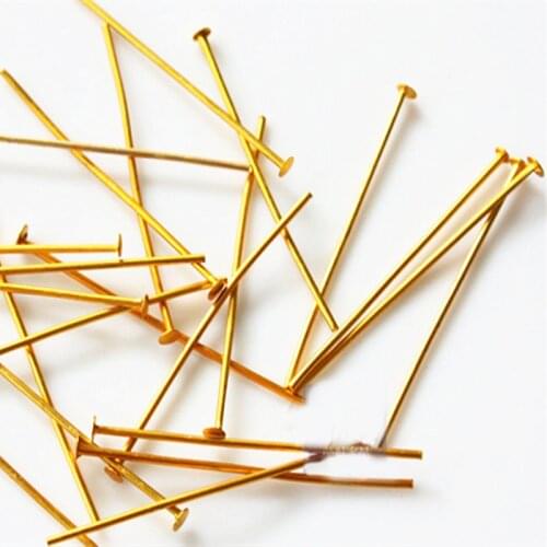 Free Shipping, Fashion Jewelry Accessories 500pcs/bag 40mm Gold ball pins for jewelry making metal connector