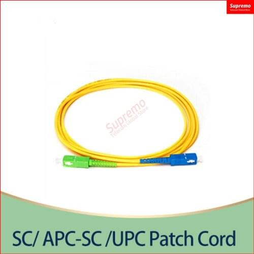 Free Shipping 10PCS/Lot SC/APC-SC/UPC-SM 2mm/3mm Fiber Optic Jumper Cable Single Mode Extension Patch Cord