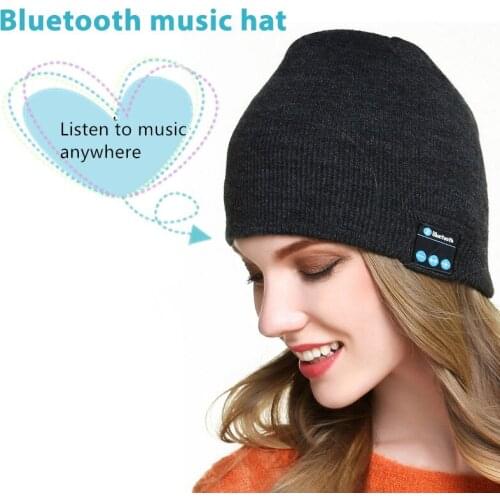 Wireless Bluetooth Headphones Sport Music Hat Smart Headset Beanie Cap Winter Hat with Speaker for Xiaomi huawei Samsung