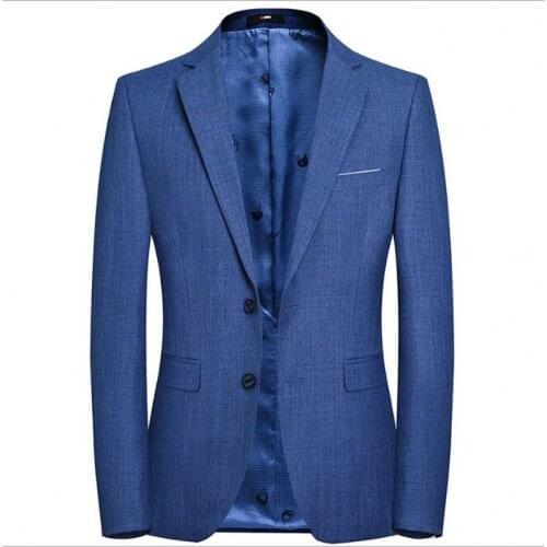 Blazer British Stylish Male Blazer Suit Jacket Business Casual Two Button Blazer For Men Regular Abrigo Hombre