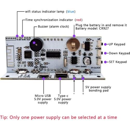 Wifi Time Service Clock Wireless Network Time Service Clock Automatic Clock DIY Digital Electronic Clock