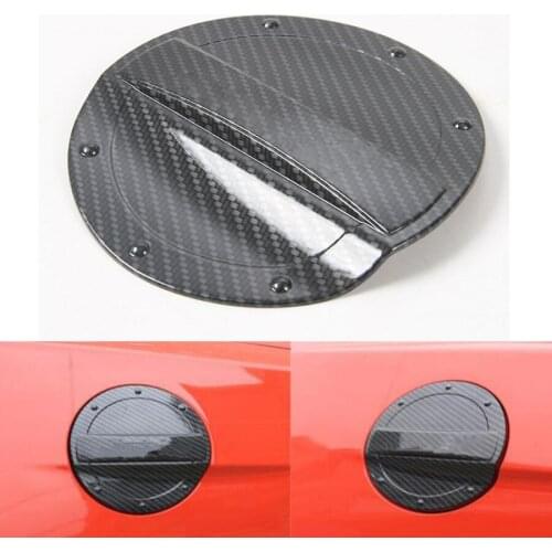 1pc ABS Carbon Fiber Black Car Fuel Tank Gas Cover Cap Decoration Sticker Fit For Ford Mustang 2015-2016 Car-styling Car-covers