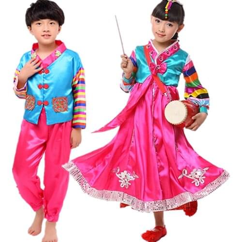 Children Traditional Korean Hanbok Korean Ethnic Costumes Dance Stage Table Korean Hanbok Women Hanbok Dress Girl Hanbok Dress