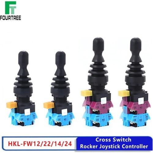 Joystick Switch Momentary 2/4 position 2/4NO self Latching Spring Return Wobble Stick 22mm Monolever Rocker Cross Switch HKL-FW