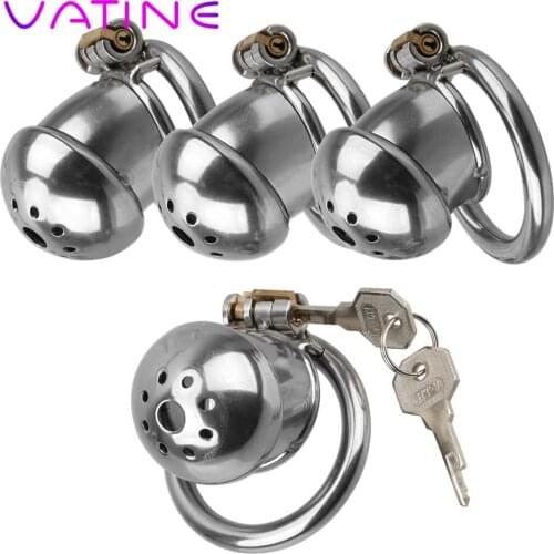 Penis Ring New Male Chastity Device Sex Toys for Men Stainless Steel Chastity Belt Bird Cock Cage Lock Penis Attachments