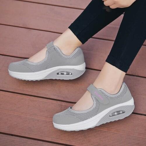 Zomer Vrouwen Platte Platform Schoenen Vrouw Casual Mesh Ademend Slip Stof Sneakers Schoenen Voor Vrouwen Vrouwelijke Mary Jane