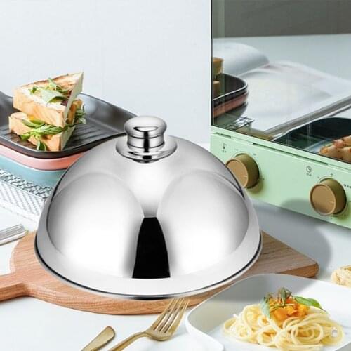 Stainless Steel Food Dish Cover Lid Anti-Fly Dustproof Protect-Cover for Hotel Buffet Dish Cover Food Cover Cooking Tool