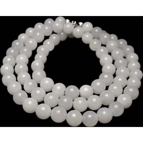 Icy Emerald Jadeite Beads necklace 76 Grade