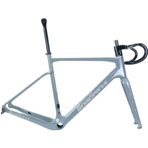 2021 new Gray color design Disc carbon road bike frame bicicleta racing disc bicycle frame 700c gravel bicycle frameset