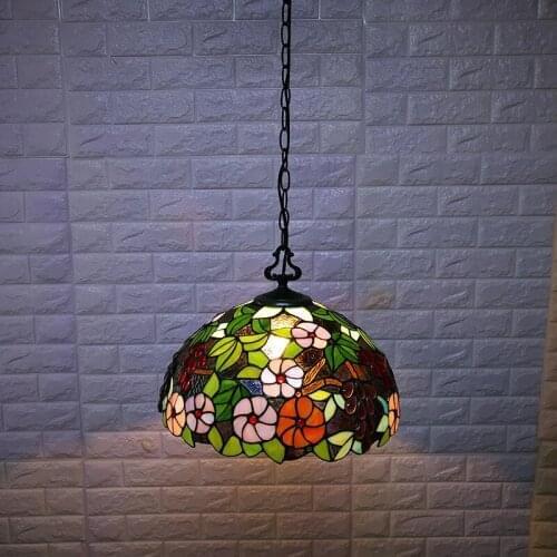Tiffany dragonfly lamp glass shade pendant light bohemian single pendant hanging light foam packing for hallway corridor kitchen
