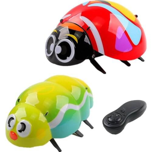 RC Toy Ladybug Robot Electronic Digital Insect Remote Control Pet Novelty Insects Models Creative Toys Christmas Gifts for Kids