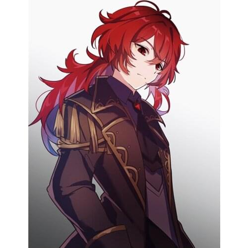 RuleMylife Diluc Genshin Impact car stickers decal anime cute car accessories decoration pegatinas para coche