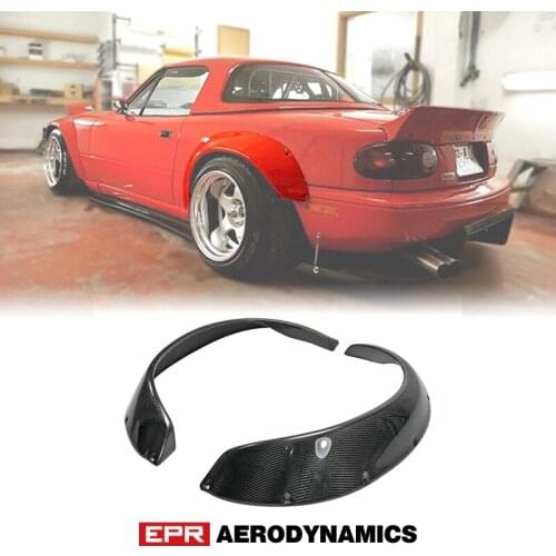 Discount Car-styling For MX5 1989-1997 NA Miata Carbon Fiber RB Style Wide Body Rear Fender Flare R RB Mudguard