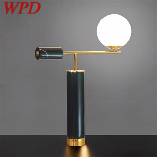 WPD Modern Bedroom Table Light Creative Design G4 Marble Desk Lamp Home LED Decorative For Foyer Living Room Bedroom Hotel