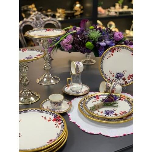 Focus Turkish Coffee Set 12 Pieces Provence Flowers