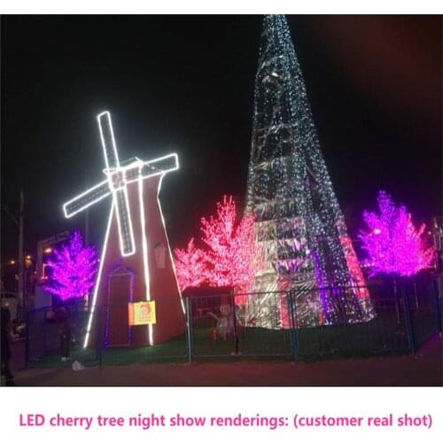 New Rainproof outdoor use led christmas tree cherry tree lights led bulbs 1.5m-3.0m height seven colors DHL free shipping