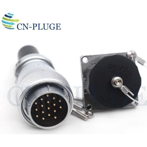 WEIPU WS28 Waterproof Connector 17Pin Plugs and Socket IP67 Automotive Industry Power Cable wire Panel Mount Connector