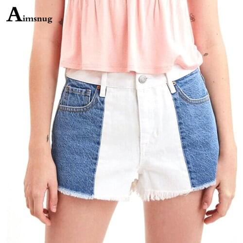 Womens Sexy Jeans Demin Shorts Vintage 2021 Summer New Patchwork Shorts Mini Denim Short Pants Female Casual Jean Shorts Bottom