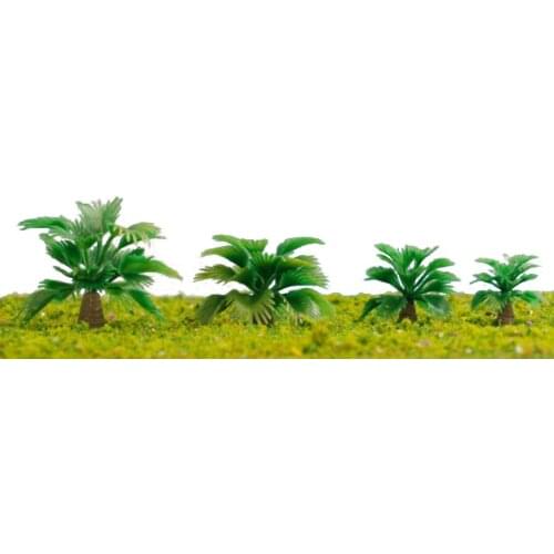 100pc 1.5cm 1/200 Scale Plastic Miniature Model Palm Tree Railway Ho Train Layout