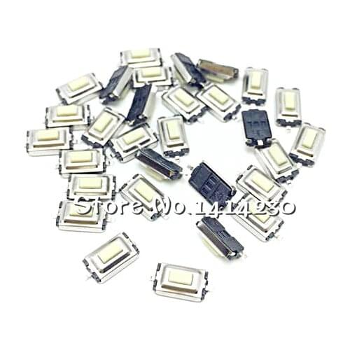 1000Pcs High Quality 3*6*2.5mm 3*6*2.5H SMD 3x6x2.5mm White Push Button Switch Microswitch Tact Switch
