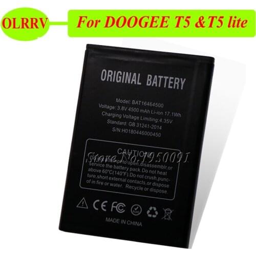 For DOOGEE T5 T5 lite Battery Batterie Bateria Batterij Accumulator BAT16464500 4500mAh High Quality