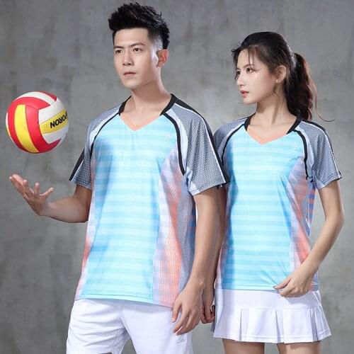Quick-dry badminton shirt men / women,sports T-shirt table tennis womens breathable volleyball team game training shirt 3007