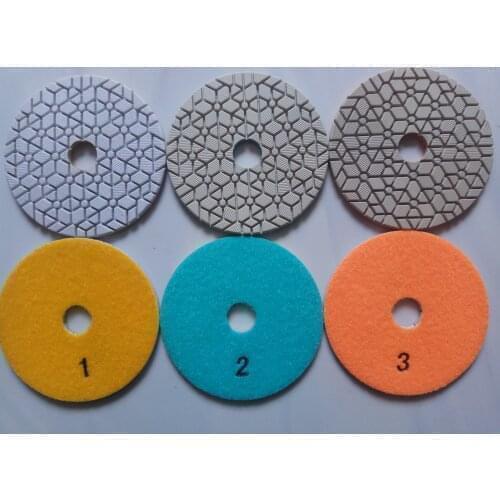Hot sale 4inch Quartz Marble Granite Flexible Wet Diamond 3 Step Polishing