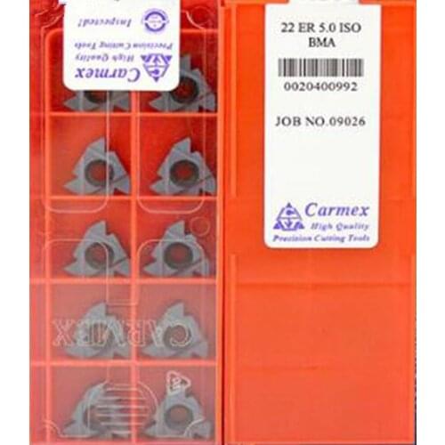 22ER N60 3.5 4.0 5.0 6.0 ISO BMA 10pcs 50pcs Carmex Internal thread carbide insert Processing stainless steel and steel