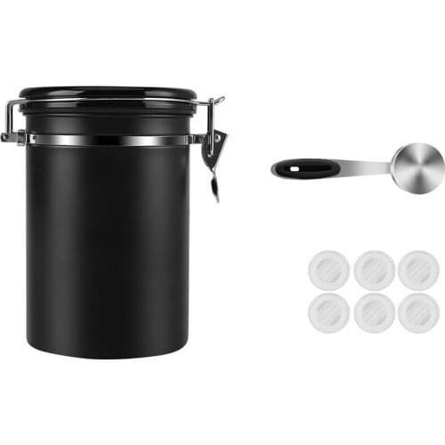 Coffee Canister,Stainless Steel Airtight Coffee Bean Storage Container with Scoop, Large Capacity,Date Tracker