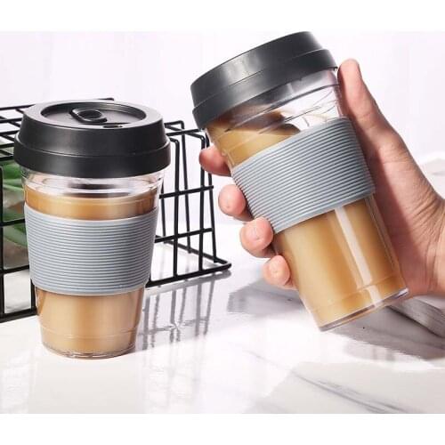 1Pc 360/480ml Coffee Cup Milk Mug High Quality Double Wall Transparent Round Insulate Mug Coffee Tea Cup Drinkware Creative Gift