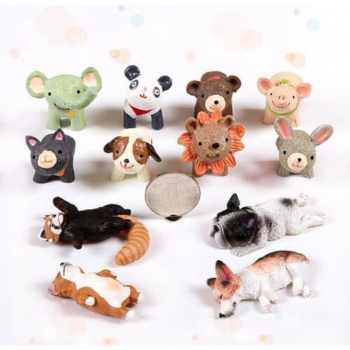 Mini Cartoon Adornment Animal 3D Magnetic Refrigerator Magnet Stick Creative Cute Puppy Kitten Bear Pigs Decoration Accessories