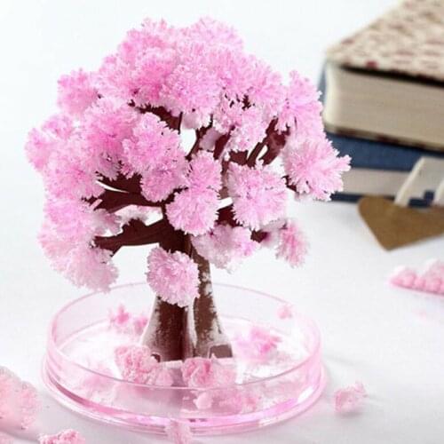 Magic Growing Tree Paper Sakura Crystal Trees Desktop Cherry Blossom Toys AA