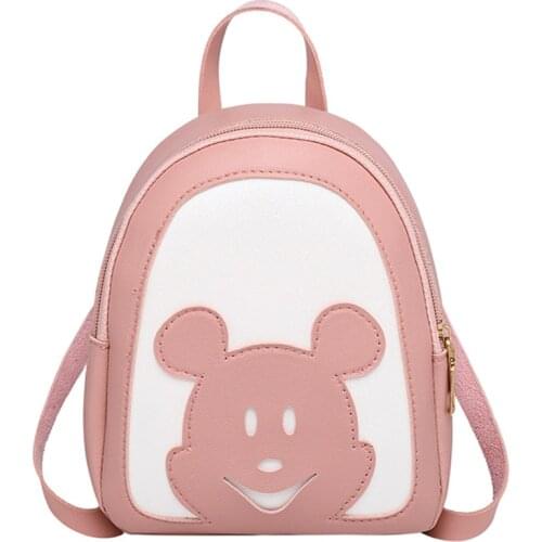 Disney women bag fashion Korean Mini Mickey Mouse color contrast backpack single shoulder bag versatile portable travel bag