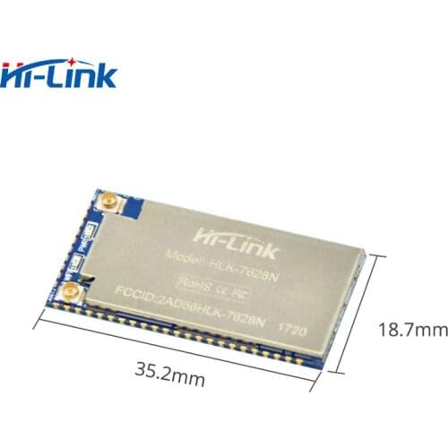 Free shipping serial UART embedded wifi wireless mt7628 openwrt module RAM128m flash 32M Ethernet Router Module HLK-7628N 300Mbp