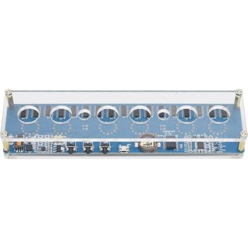 MOOL DC 12V 1A IN14 Nixie Tube Digital LED Clock Gift Circuit Board with Case