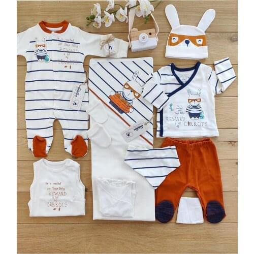 Male Baby Hospital Output 10 Lu Set Newborn Set Soft 100% Cotton Baby Gift Layette Hospital Outfit Baby Set 0-3 months Gift