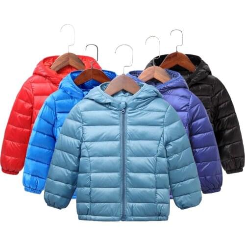 Autumn Winter Kids Down Jackets For Girls Children Warm Down Coats For Boys 2-8 Years Toddler Girls Parkas Outerwear Clothes