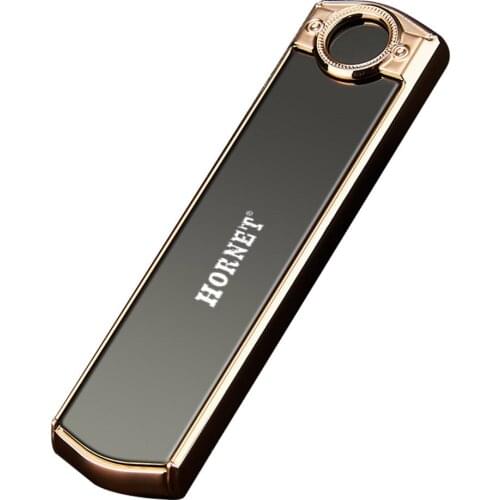 HORNET Rechargeable USB Lighter Push-Pull Induction Flameless Windproof Lighter Metal Double-Sided Cigarette Lighters