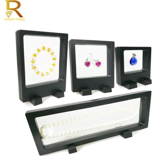 Ring Earrings Suspension Display Stand Elastic PE Film Rack Case Dustproof Transparent Bead Bracelet Pendant Jewelry Storage Box