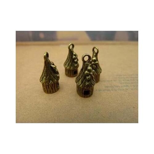 Zinc alloy pendant jewelry accessories diy handmade material charms little house8*17mm