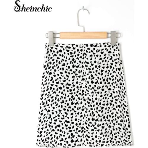Casual Printed Mini Skirts Womens 2021 Summer High Waist Jupe Femme