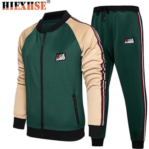 Tracksuit Set Men Autumn Spring Sportwear Men Zipper Coat Pants 2 Piece Sets Sweat Suit Sporting Fitness Sets