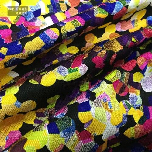 LEO&LIN High - Grade Digital Stretch Cotton Jacquard Cotton Printed Color Ma Fashion Clothing Skirt Fabrics