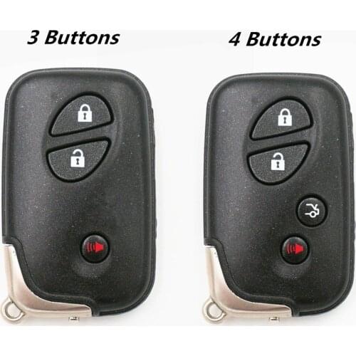 WFMJ for Lexus IS350 ES350 IS250 GS430 LS460 GS450h LS600h GS350 GS460 Keylss 3 4 Buttons Smart Key Shell Case Fob No Chip